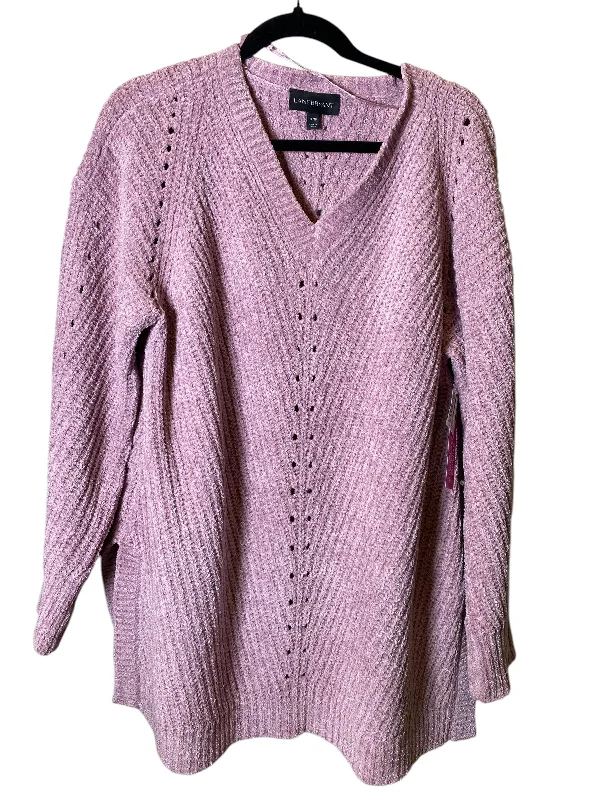 Sweater By Lane Bryant In Pink, Size: Xl