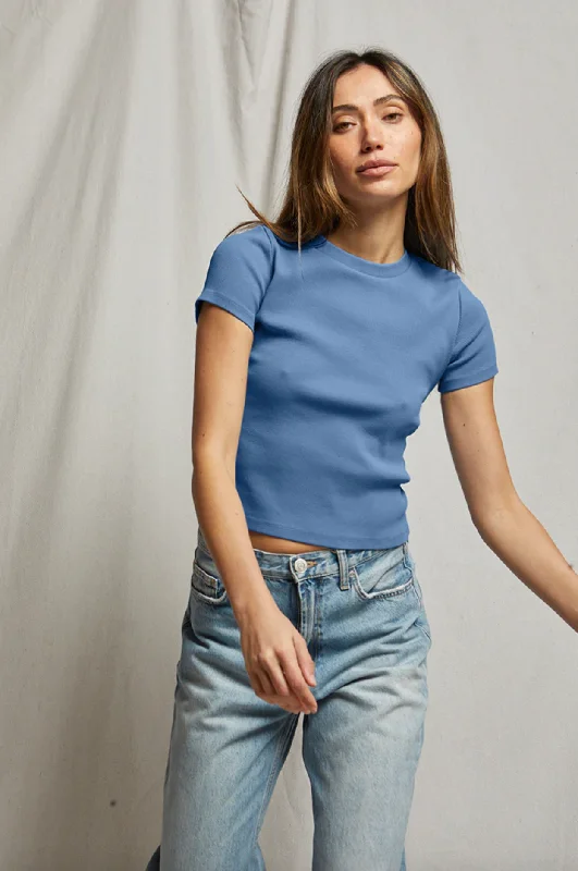 PerfectWhiteTee Katz Tee in Carolina Blue