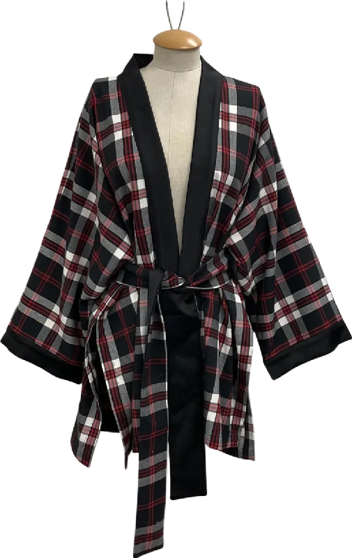 Locker Room Red Tartan Kimono UK S