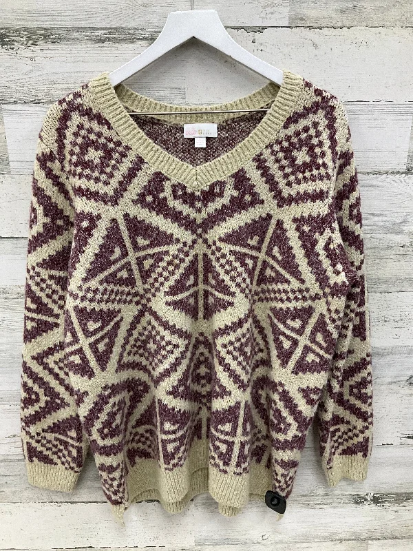 Sweater By Belle By Kim Gravel In Purple, Size: L