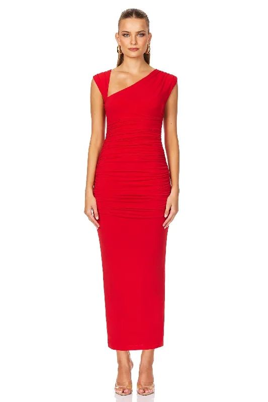 Nookie Dakota Midi Dress - Red