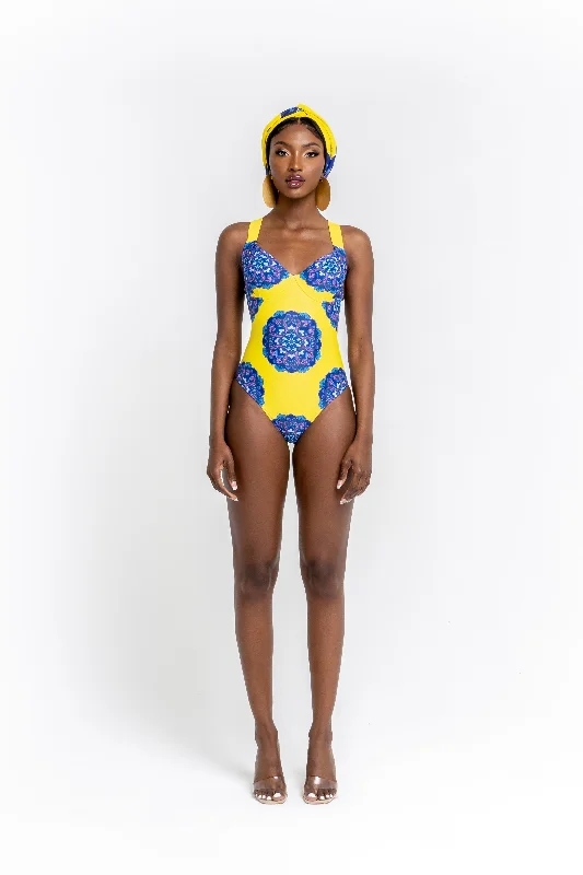 ENANG YELLOW one-piece swimsuit