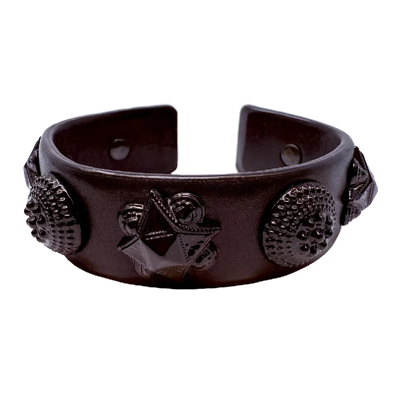 Burberry Prosrsum Warrior Studded Leather Cuff Bracelet