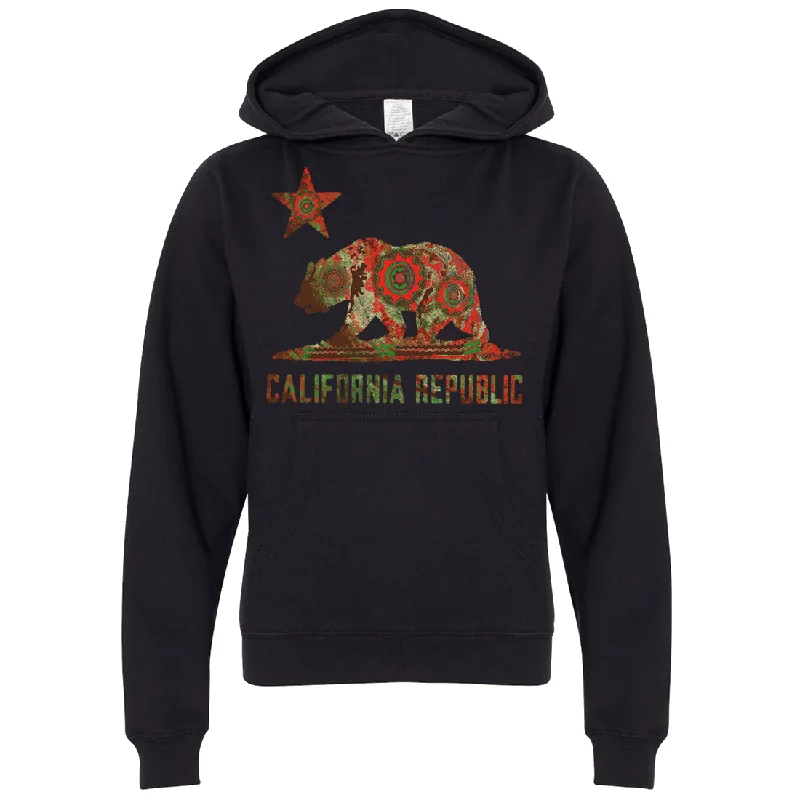 California Chumash Mandala Bear Premium Youth Sweatshirt Hoodie