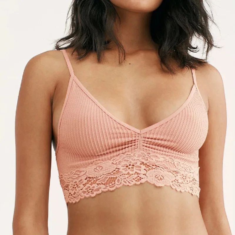 Soft Wireless Bralette with Lace Trim