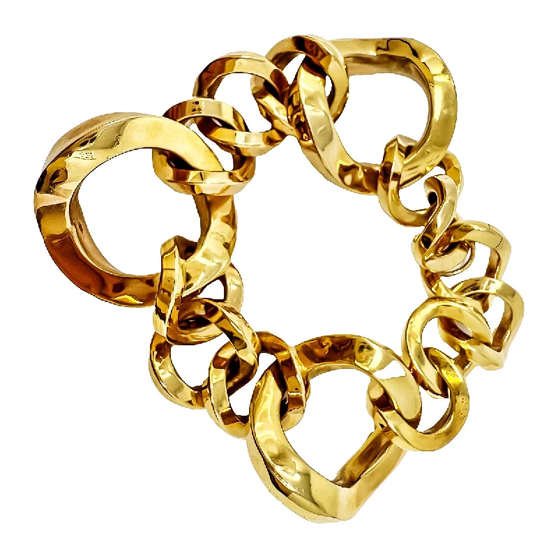 Roberto Coin 18K Gold Round Wavy Link Bracelet