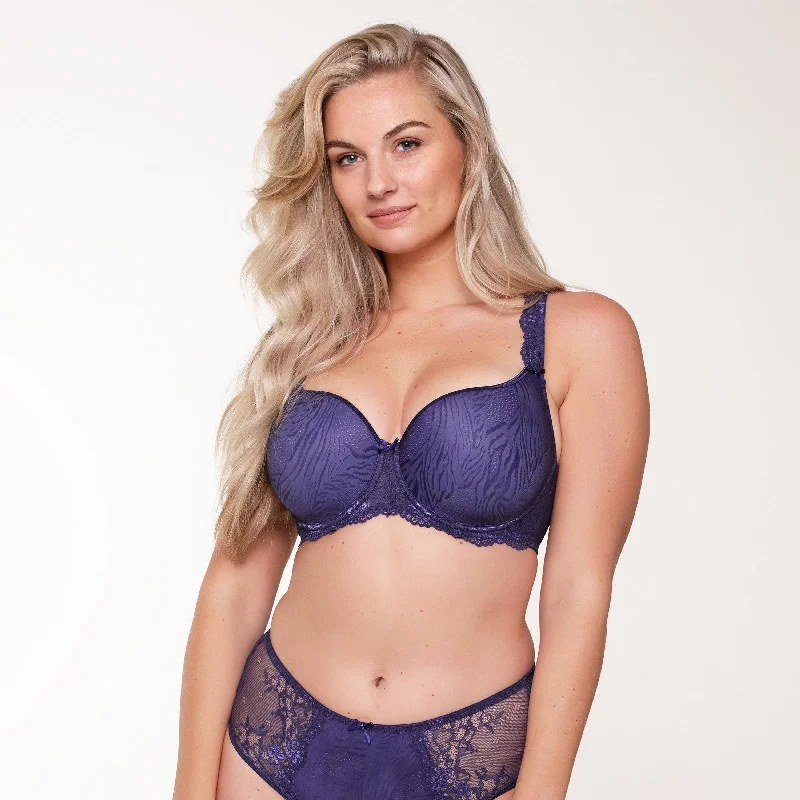 Uni-fit plus bra 1400-1A 120 Blue ribbon jacquard