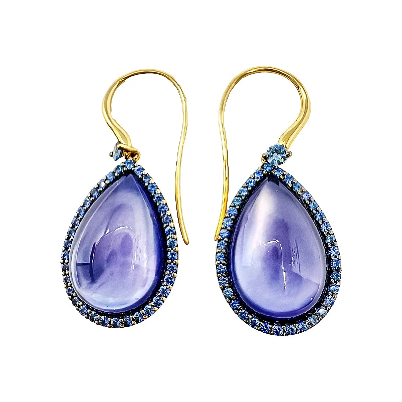 Roberto Coin 18K Gold, Amethyst Backed with Blue Dyed Mother of Pearls