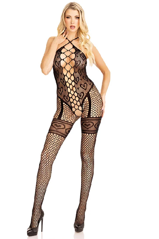 Heart net halter bodystocking