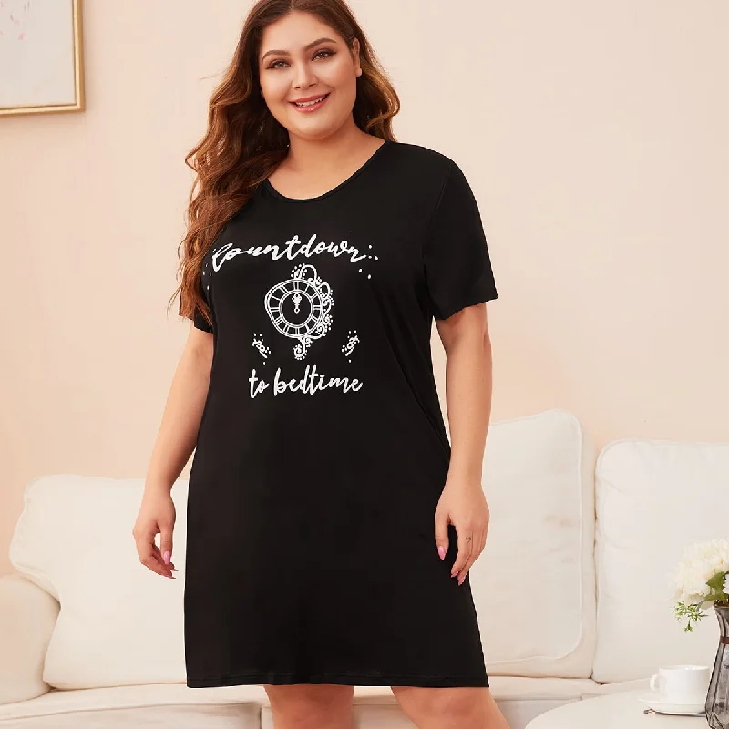 Plus Letter Graphic Nightdress