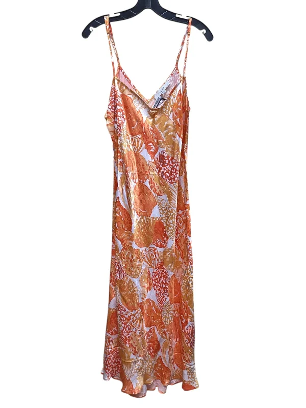 Dress Casual Maxi By Loft In Orange, Size: L