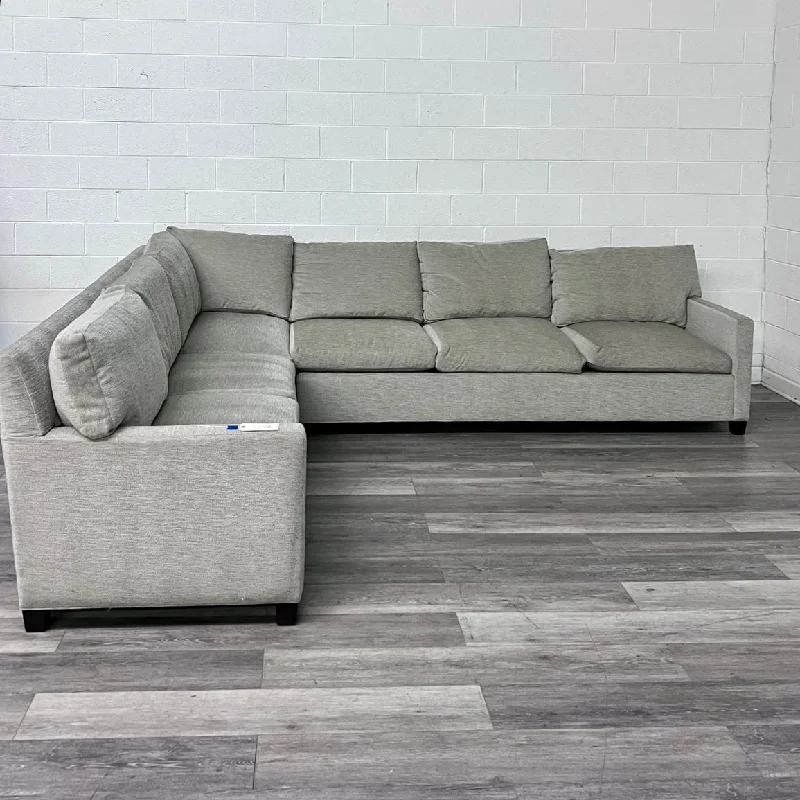 Taupe 2 Pc Upholstered Sectional