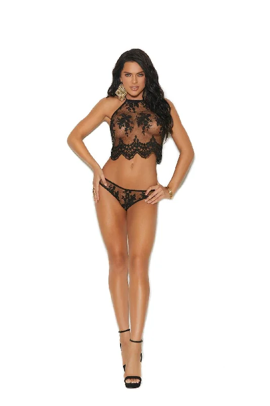 Elegant Moments Mesh Halter Neck Cami Set EM3967