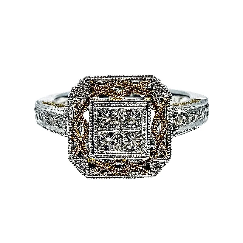 Antique Style  Ring with Diamonds