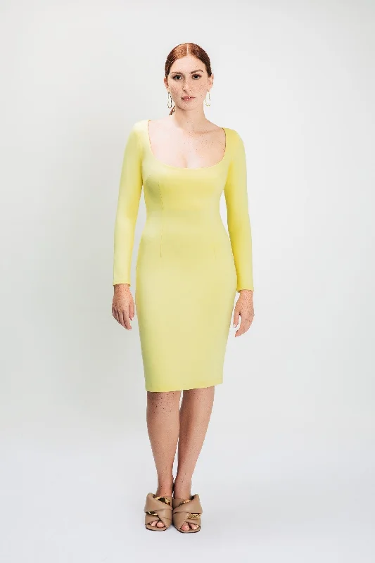 Celeste Ponte Knit Midi Dress