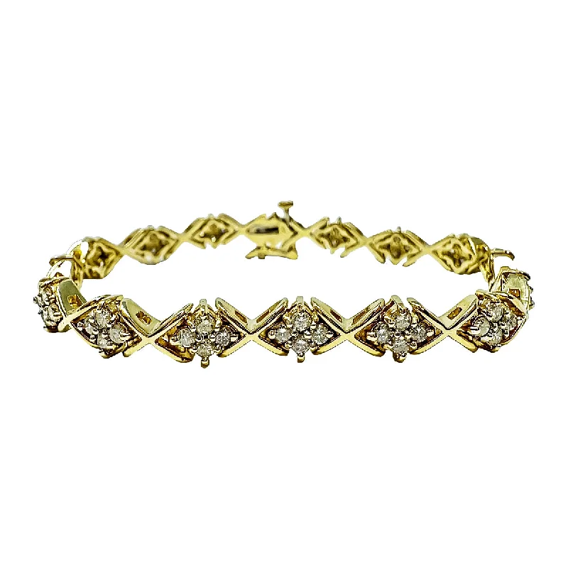 14K Gold Bracelet with Diamonds