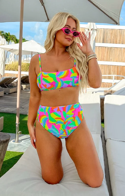 Sail Bottom ~ Neon Tropics Contour Scrunch