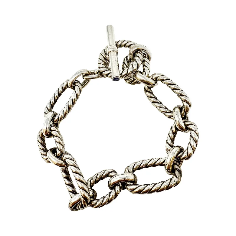 David Yurman 7" Oval Link Bracelet with Toggle Clasp