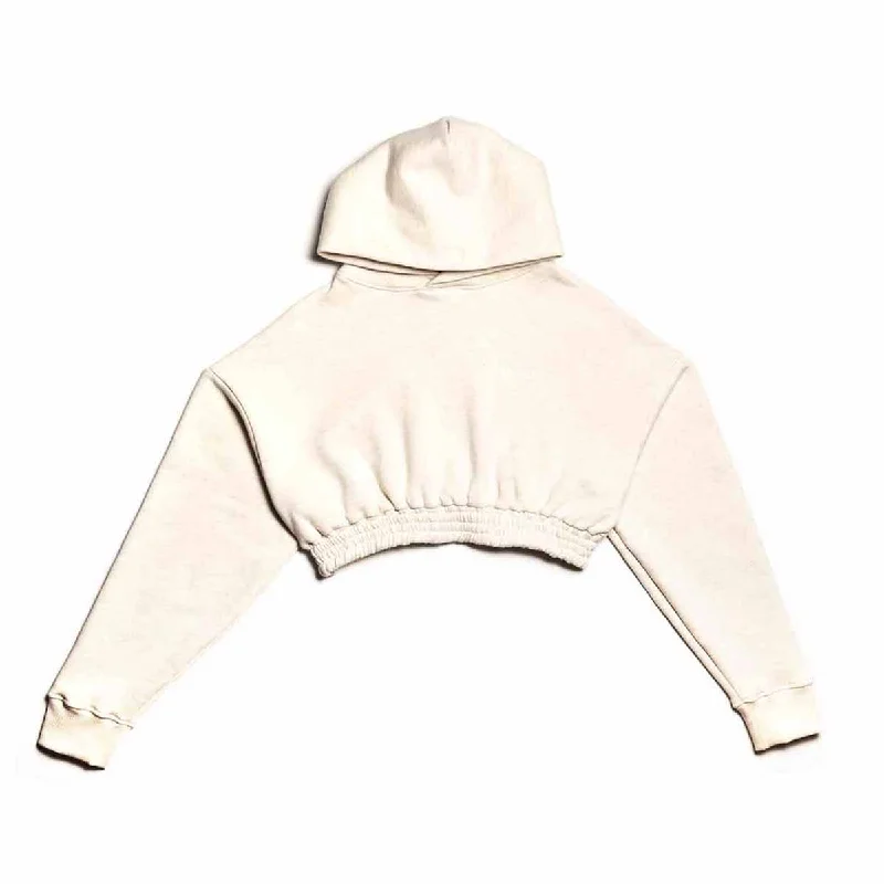 Marathon Womens Crop Hoodie - Ash Grey