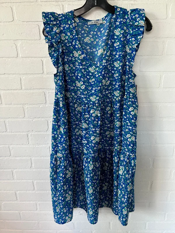 Blue & Green Dress Casual Short Ces Femme, Size M