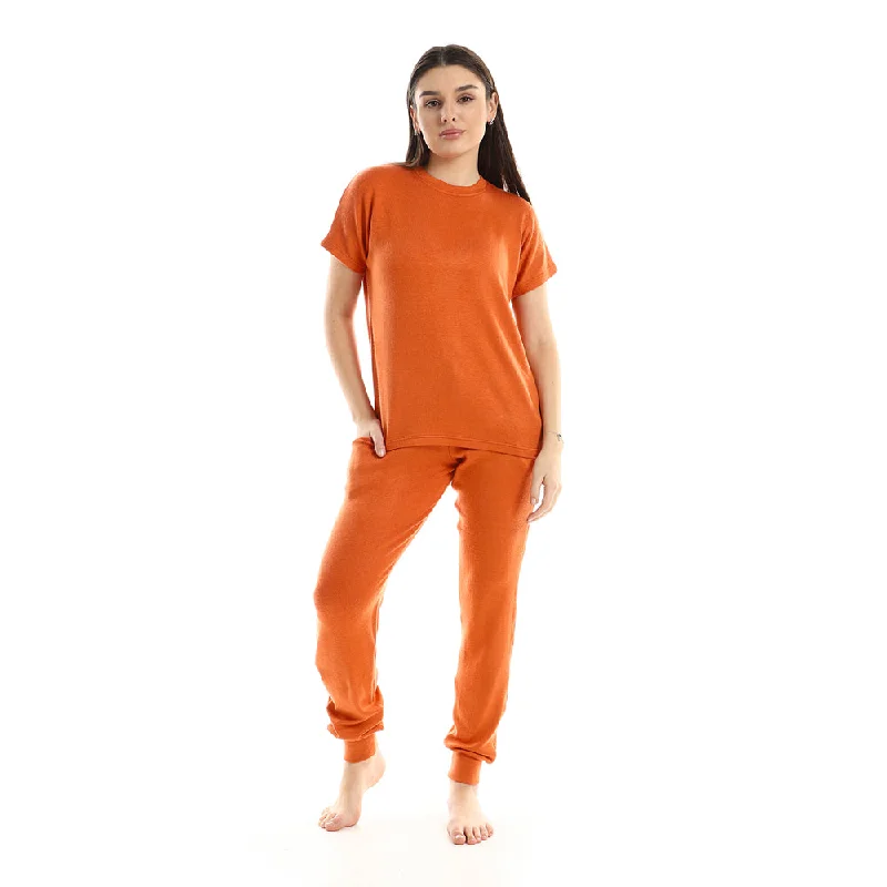 Plain Comfy Slip On Pajama Set - Kady