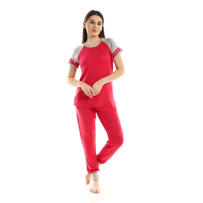 Short Sleeves Cotton Pajama Set - Kady