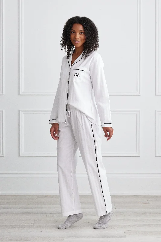 KIP Premium Cotton Pajama Set in Monochrome