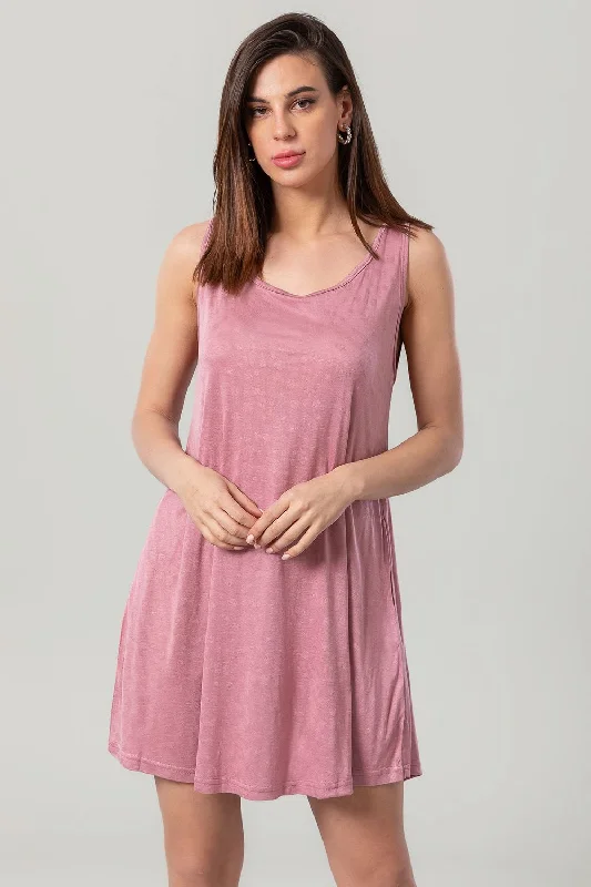 Self Patterned Round Sleepshirt - Kady