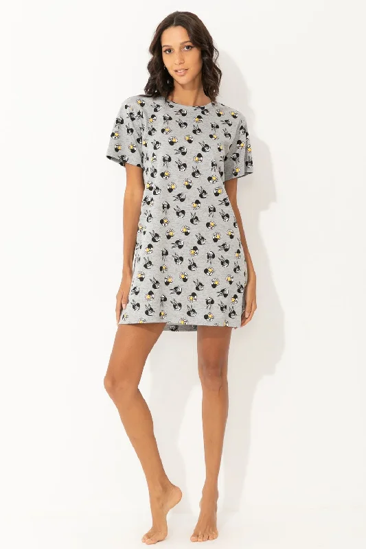 Sleepshirt Mini Length Bugs Bunny Print - Kady